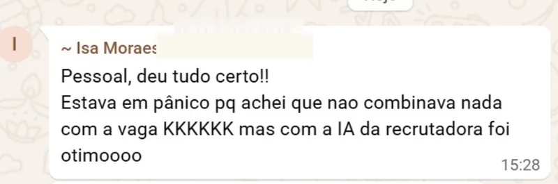 Depoimento de aluna 4